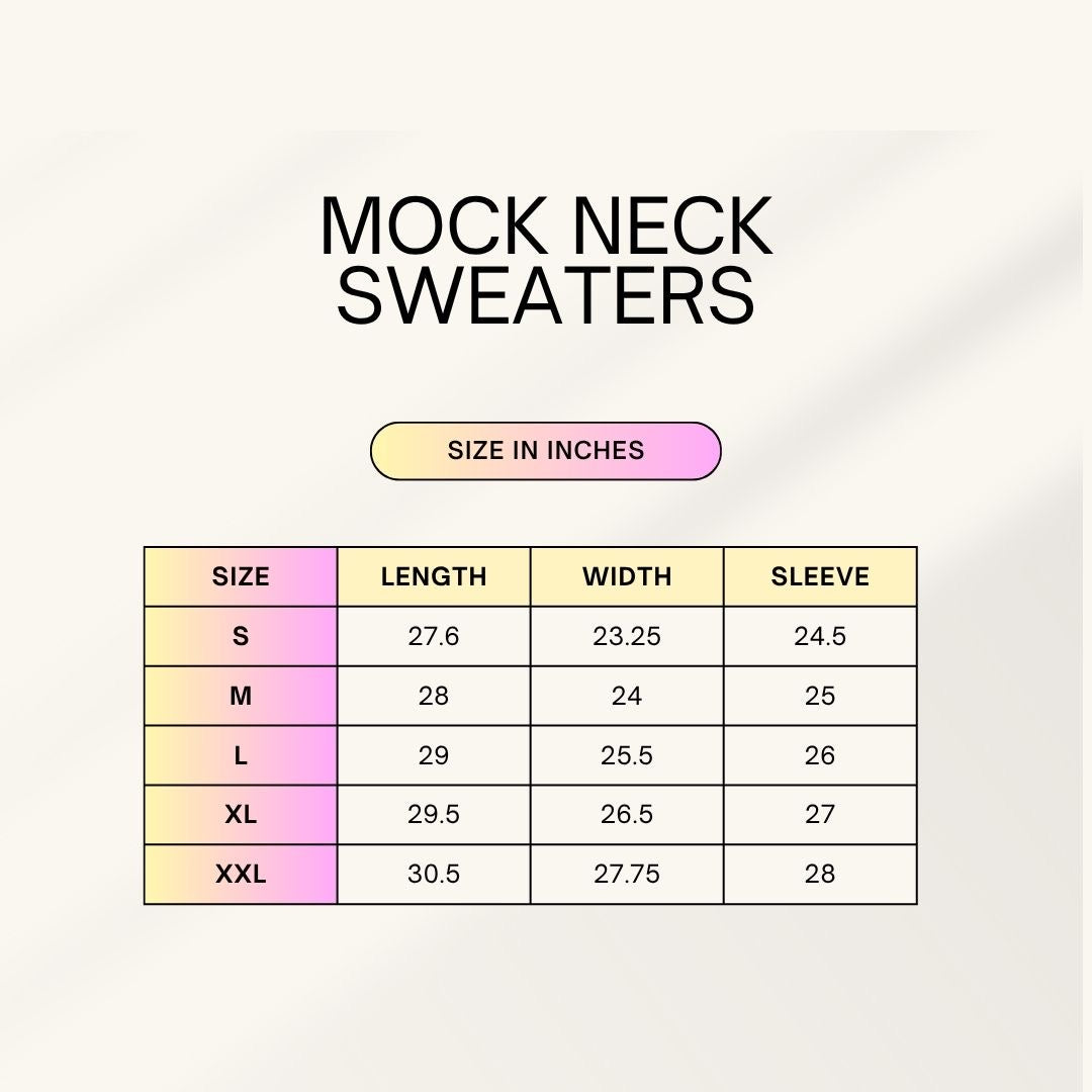 Reversible Premium Blank 300 GSM Mock Neck Sweatshirt