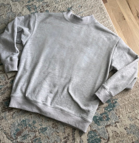 Reversible Premium Blank 300 GSM Mock Neck Sweatshirt